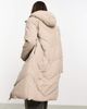 JDY JDY longline padded chevron coat in stone-Neutral - 4