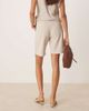 JDY JDY longline tailored shorts in beige-Neutral - 4