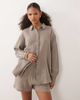 JDY JDY loose fit cheesecloth shirt in light brown - part of a set - 3