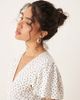 JDY JDY mini wrap dress with blue heart print in white - 3