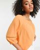 JDY JDY off the shoulder top with lace cut work in orange - 3
