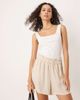 JDY JDY paperbag shorts in beige-Neutral - 2