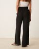 JDY JDY paperbag waist linen look wide leg pants in black - 2