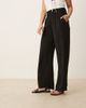 JDY JDY paperbag waist linen look wide leg pants in black - 4
