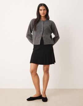 JDY JDY pleated knit skirt in black