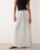 JDY JDY pleated maxi skirt in white polka dots - 2