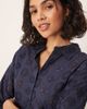 JDY JDY pointelle 3/4 sleeve shirt in dark navy - 2