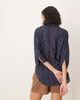 JDY JDY pointelle 3/4 sleeve shirt in dark navy - 4
