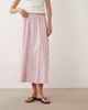 JDY JDY poplin midaxi skirt in pink & burgundy stripe - 4
