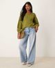 JDY JDY reversible pullover knit sweater in green - 4