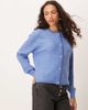 JDY JDY ribbed cardigan with pearl buttons in blue - 1