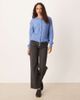 JDY JDY ribbed cardigan with pearl buttons in blue - 2