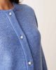 JDY JDY ribbed cardigan with pearl buttons in blue - 3