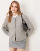 JDY JDY ribbed cardigan with pearl buttons in gray - 1