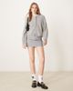 JDY JDY ribbed cardigan with pearl buttons in gray - 3