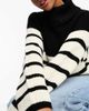 JDY JDY roll neck sweater in black and white stripe - 3
