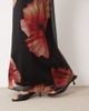 JDY JDY ruched mesh skirt with floral print in black - part of a set - 4
