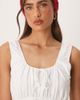 JDY JDY ruched pointelle mini dress in white - 4