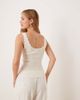 JDY JDY scallop edge knit tank top in white - 2