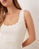 JDY JDY scallop edge knit tank top in white - 4
