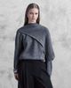 JDY JDY scarf detail knit sweater in dark gray - 1