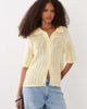 JDY JDY short sleeve crochet cardigan in pale yellow - 1