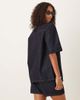 JDY JDY short sleeve shirt in dark blue denim - part of a set - 4