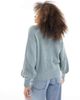 JDY JDY slouchy long sleeve cardigan in sage-Green - 4