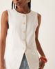 JDY JDY square neck longline vest in white - 4