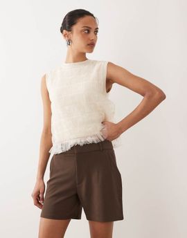 JDY JDY tailored shorts in brown