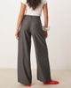 JDY JDY tailored wide leg pants in gray pinstripes - 2