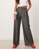 JDY JDY tailored wide leg pants in gray pinstripes - 4