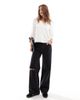 JDY JDY textured 3/4 sleeve shirt in off white - 3
