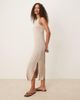 JDY JDY textured sleeveless midaxi dress in stone-Neutral - 1