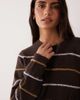 JDY JDY textured stripes knit sweater in brown - 2