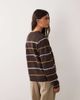 JDY JDY textured stripes knit sweater in brown - 4