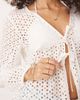 JDY JDY tie front broderie detail top in white - 3