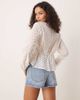 JDY JDY tie front broderie detail top in white - 4