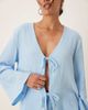 JDY JDY tie front cheesecloth shirt in powder blue - part of a set - 3