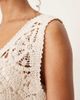 JDY JDY tie front crochet vest in cream-White - 2