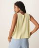 JDY JDY tie front knit tank top in buttermilk yellow - 3