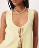 JDY JDY tie front knit tank top in buttermilk yellow - 4