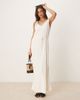 JDY JDY tie waist linen blend maxi dress in white - 1