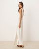 JDY JDY tie waist linen blend maxi dress in white - 3