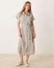 JDY JDY tie waist midi shirt dress in black & white pinstripe - 1