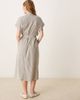 JDY JDY tie waist midi shirt dress in black & white pinstripe - 3