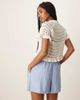 JDY JDY tie waist shorts in blue stripes - 4