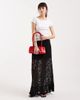 JDY JDY tiered lace maxi skirt with lining in black - 2