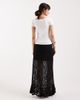JDY JDY tiered lace maxi skirt with lining in black - 3