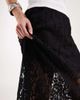 JDY JDY tiered lace maxi skirt with lining in black - 4
